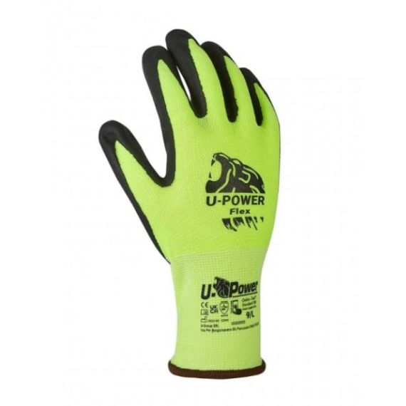 Guanti da lavoro Flex giallo fluo taglia 9 U-Power Guanti da lavoro Flex giallo fluo taglia 9 U-Power
